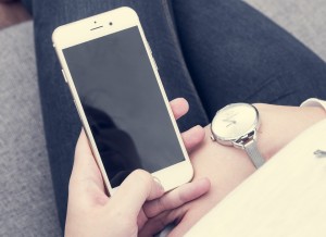 holding a phone